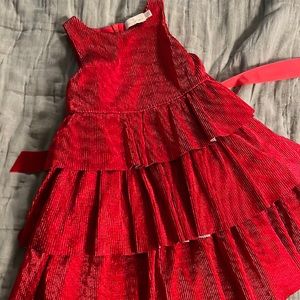 MiniBoden Tiered Red Dress size 4/5 110 cm